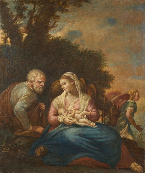 Scuola veneta del XVIII secolo : Riposo durante la Fuga in Egitto  - Asta Asta 379 | ARTE ANTICA E DEL XIX SECOLO - Dipinti antichi e antiquariato  Online - Associazione Nazionale - Case d'Asta italiane