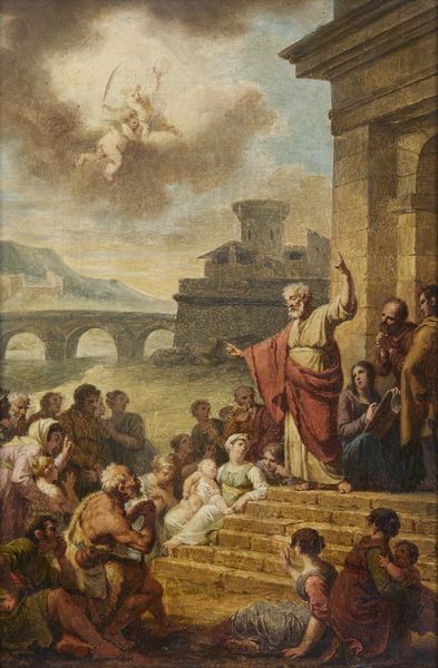 MONSIAU NICOLAS-ANDRÉ (1754 - 1837) : Attribuito a. Predica di San Pietro  - Asta Asta 379 | ARTE ANTICA E DEL XIX SECOLO - Dipinti antichi e antiquariato  Online - Associazione Nazionale - Case d'Asta italiane