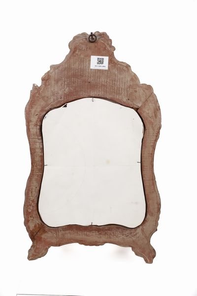 MANIFATTURA VENEZIANA DEL XVIII SECOLO : Specchiera da tavolo in legno laccato e parzialmente dorato, cimasa decorata a motivi floreali intagliati, decoro in lacca con fiori e figure orientali  - Asta Asta 379 | ARTE ANTICA E DEL XIX SECOLO - Dipinti antichi e antiquariato  Online - Associazione Nazionale - Case d'Asta italiane