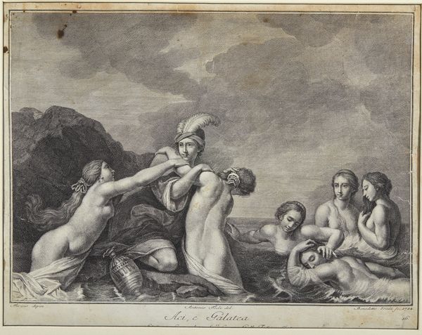 EREDI BENEDETTO (1750 - 1812) : Aci e Galatea  - Asta Asta 379 | ARTE ANTICA E DEL XIX SECOLO - Dipinti antichi e antiquariato  Online - Associazione Nazionale - Case d'Asta italiane