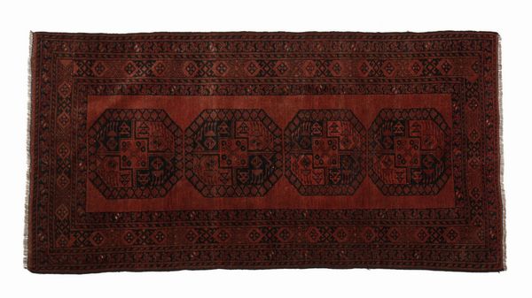 TAPPETO AFGANO : Tappeto a decorazione geometrica, inizio XX secolo  - Asta Asta 379 | ARTE ANTICA E DEL XIX SECOLO - Dipinti antichi e antiquariato  Online - Associazione Nazionale - Case d'Asta italiane