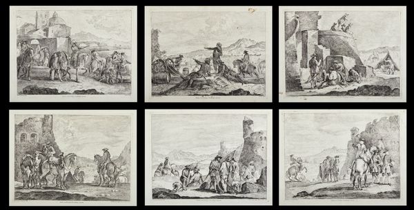 ZILOTTI DOMENICO BERNARDO (1730 - 1780) : Gruppo di sei incisioni raffiguranti scene di battaglia  - Asta Asta 379 | ARTE ANTICA E DEL XIX SECOLO - Dipinti antichi e antiquariato  Online - Associazione Nazionale - Case d'Asta italiane