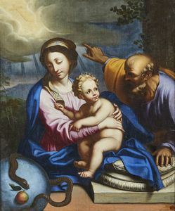 ARTISTA DEL XVII SECOLO - Sacra Famiglia