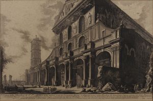 PIRANESI GIOVANNI BATTISTA (1720 - 1778) - Veduta della Basilica di S. Paolo fuori le Mura
