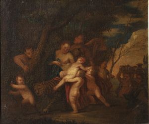 ARTISTA FIAMMINGO DEL XVII SECOLO - Baccanale