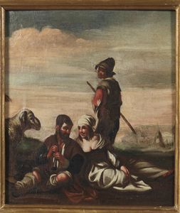 Pittore bambocciante del XVII secolo - Scena campestre