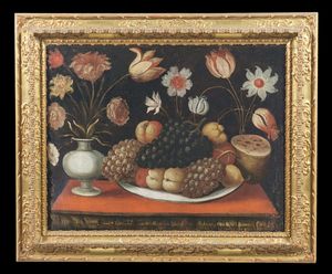 ARTISTA SPAGNOLO DEL XVII SECOLO : Coppia di dipinti raffiguranti nature morte con fiori e frutta  - Asta Asta 379 | ARTE ANTICA E DEL XIX SECOLO - Dipinti antichi e antiquariato  Online - Associazione Nazionale - Case d'Asta italiane