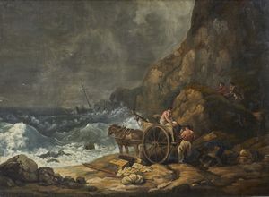 MORLAND GEORGE (1763 - 1804) - Recupero dei beni di un naufragio