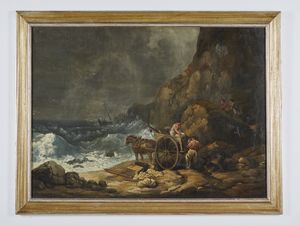 MORLAND GEORGE (1763 - 1804) : Recupero dei beni di un naufragio  - Asta Asta 379 | ARTE ANTICA E DEL XIX SECOLO - Dipinti antichi e antiquariato  Online - Associazione Nazionale - Case d'Asta italiane