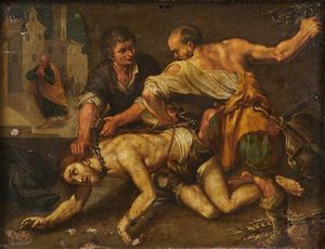 ARTISTA ITALIANO DEL XVIII SECOLO - Flagellazione di Cristo