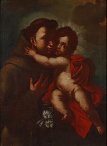 ARTISTA VENETO DEL XVIII SECOLO - Sant'Antonio con il Bambino