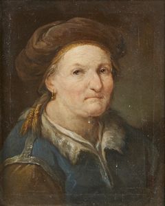 ARTISTA VENETO DEL XVIII SECOLO - Ritratto di popolana