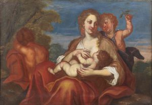 ARTISTA VENETO DEL XVIII SECOLO - Allegoria della Carit