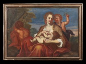 ARTISTA VENETO DEL XVIII SECOLO : Allegoria della Carit�  - Asta Asta 379 | ARTE ANTICA E DEL XIX SECOLO - Dipinti antichi e antiquariato  Online - Associazione Nazionale - Case d'Asta italiane