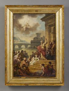 MONSIAU NICOLAS-ANDRÉ (1754 - 1837) : Attribuito a. Predica di San Pietro  - Asta Asta 379 | ARTE ANTICA E DEL XIX SECOLO - Dipinti antichi e antiquariato  Online - Associazione Nazionale - Case d'Asta italiane
