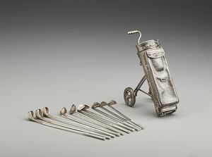 ARGENTIERE DEL XX SECOLO : Sacca da golf in argento  - Asta Asta 379 | ARTE ANTICA E DEL XIX SECOLO - Dipinti antichi e antiquariato  Online - Associazione Nazionale - Case d'Asta italiane