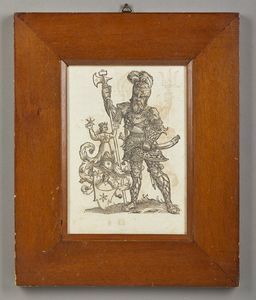 INCISORE NORDEUROPEO : Armigeri  - Asta Asta 379 | ARTE ANTICA E DEL XIX SECOLO - Dipinti antichi e antiquariato  Online - Associazione Nazionale - Case d'Asta italiane