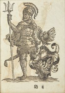 INCISORE NORDEUROPEO : Armigeri  - Asta Asta 379 | ARTE ANTICA E DEL XIX SECOLO - Dipinti antichi e antiquariato  Online - Associazione Nazionale - Case d'Asta italiane