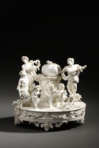 MANIFATTURA DI CAPODIMONTE DEL XIX SECOLO - Attribuito a. Allegoria del vino