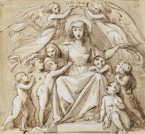 ARTISTA EMILIANO DEL XVI SECOLO - Incoronazione della Vergine