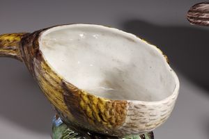 MANIFATTURA BARETTONI, NOVE, INIZI DEL XX SECOLO : Attribuito a. Coppia di terrine con coperchio in terraglia policroma in forma di capponi  - Asta Asta 379 | ARTE ANTICA E DEL XIX SECOLO - Dipinti antichi e antiquariato  Online - Associazione Nazionale - Case d'Asta italiane