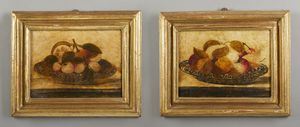 GARZONI GIOVANNA  (1600 - 1670) : Nello stile di. Coppia di nature morte di frutta  - Asta Asta 379 | ARTE ANTICA E DEL XIX SECOLO - Dipinti antichi e antiquariato  Online - Associazione Nazionale - Case d'Asta italiane