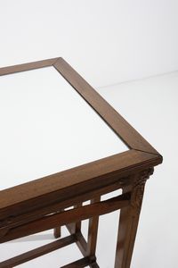 MANIFATTURA ITALIANA DEGLI INIZI DEL XX SECOLO : Tavolino in legno in stile Art Deco con piano a specchio  - Asta Asta 379 | ARTE ANTICA E DEL XIX SECOLO - Dipinti antichi e antiquariato  Online - Associazione Nazionale - Case d'Asta italiane