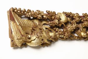 MANIFATTURA ORIENTALE DEL XIX SECOLO : Fregio in legno dorato  - Asta Asta 379 | ARTE ANTICA E DEL XIX SECOLO - Dipinti antichi e antiquariato  Online - Associazione Nazionale - Case d'Asta italiane