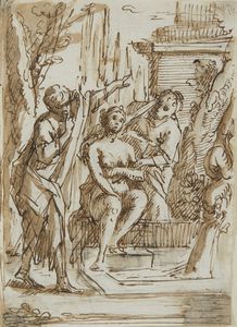 Scuola italiana del XVIII secolo - Susanna e i vecchioni