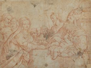 ARTISTA CENTROITALIANO DEL XVIII SECOLO - Presentazione di Ges al Tempio