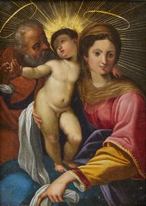 ARTISTA DEL XVI SECOLO - Sacra Famiglia