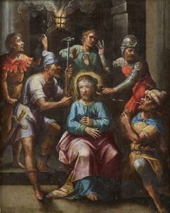 ARTISTA DEL XVI-XVII SECOLO - Cristo deriso
