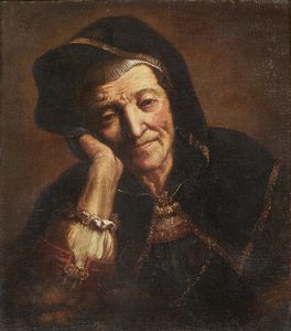 BELLOTTI PIETRO (1627 - 1700) - Ritratto di anziana