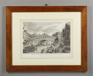 BRUSTOLON GIOVANNI BATTISTA (1712 - 1796) : Superba moles pontis Rivoalti ad Orentalem plagam  - Asta Asta 379 | ARTE ANTICA E DEL XIX SECOLO - Dipinti antichi e antiquariato  Online - Associazione Nazionale - Case d'Asta italiane