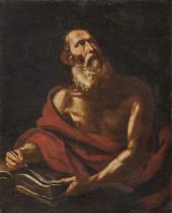 ARTISTA NAPOLETANO DEL XVII SECOLO - San Girolamo
