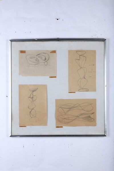 Carlo Invernizzi : Studi per sculture  - Asta Arte moderna e contemporanea - Associazione Nazionale - Case d'Asta italiane