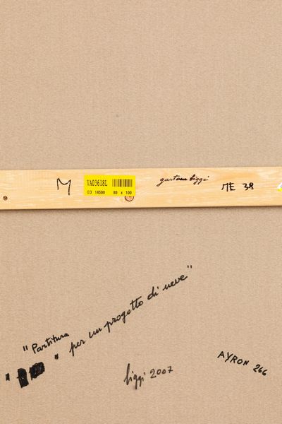 Gastone Biggi : Partitura per un progetto di neve  - Asta Arte moderna e contemporanea - Associazione Nazionale - Case d'Asta italiane