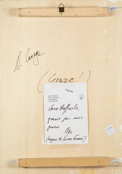 UGO CARREGA : Tutto � materia  - Asta Arte moderna e contemporanea - Associazione Nazionale - Case d'Asta italiane