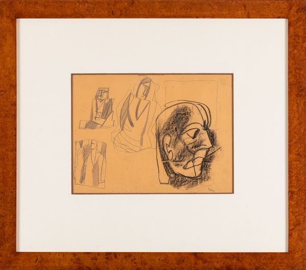 Mario Sironi : Studi di figure e testa  - Asta Arte moderna e contemporanea - Associazione Nazionale - Case d'Asta italiane