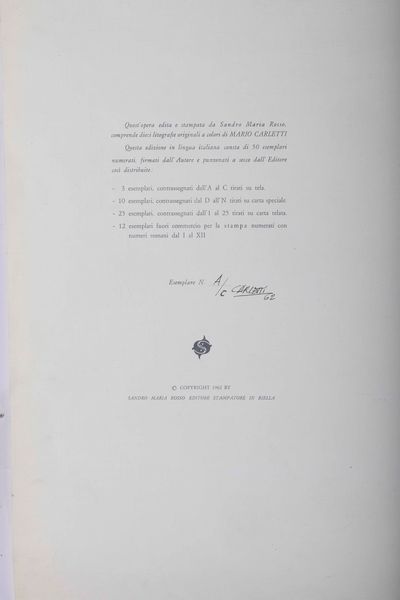 Mario Carletti : New York  - Asta Arte moderna e contemporanea - Associazione Nazionale - Case d'Asta italiane
