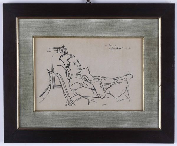 Orfeo Tamburi : Ritratto del Poeta Sandro Penna  - Asta Arte moderna e contemporanea - Associazione Nazionale - Case d'Asta italiane