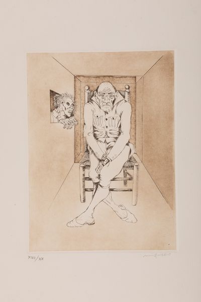 Giuseppe Migneco : Senza titolo  - Asta Arte moderna e contemporanea - Associazione Nazionale - Case d'Asta italiane