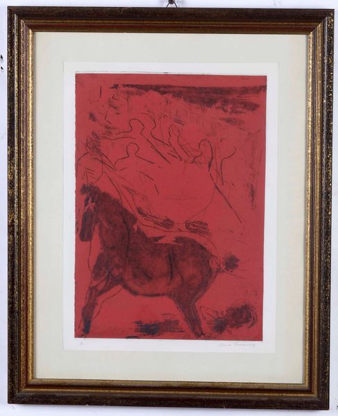 Ernesto Treccani : Cavallo  - Asta Arte moderna e contemporanea - Associazione Nazionale - Case d'Asta italiane