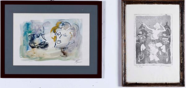 MINO MACCARI : Senza titolo  - Asta Arte moderna e contemporanea - Associazione Nazionale - Case d'Asta italiane