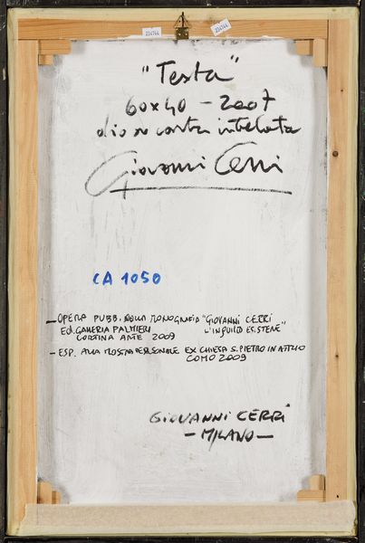 Giovanni Cerri : Testa  - Asta Arte moderna e contemporanea - Associazione Nazionale - Case d'Asta italiane