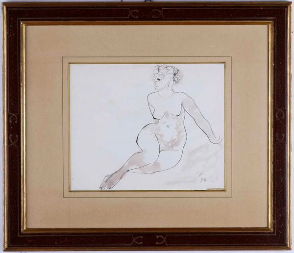 Antonietta Raphael Mafai : Senza titolo (Nudo di donna)  - Asta Arte moderna e contemporanea - Associazione Nazionale - Case d'Asta italiane
