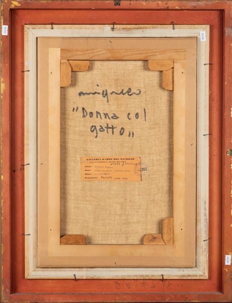 Giuseppe Migneco : La donna con il gatto  - Asta Arte moderna e contemporanea - Associazione Nazionale - Case d'Asta italiane