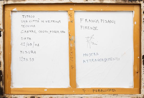 FRANCA PISANI : Una citt in vetrina  - Asta Arte moderna e contemporanea - Associazione Nazionale - Case d'Asta italiane