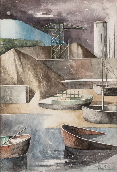 MARCELLO SCUFFI : Marina di darsena  - Asta Arte moderna e contemporanea - Associazione Nazionale - Case d'Asta italiane