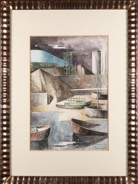 MARCELLO SCUFFI : Marina di darsena  - Asta Arte moderna e contemporanea - Associazione Nazionale - Case d'Asta italiane